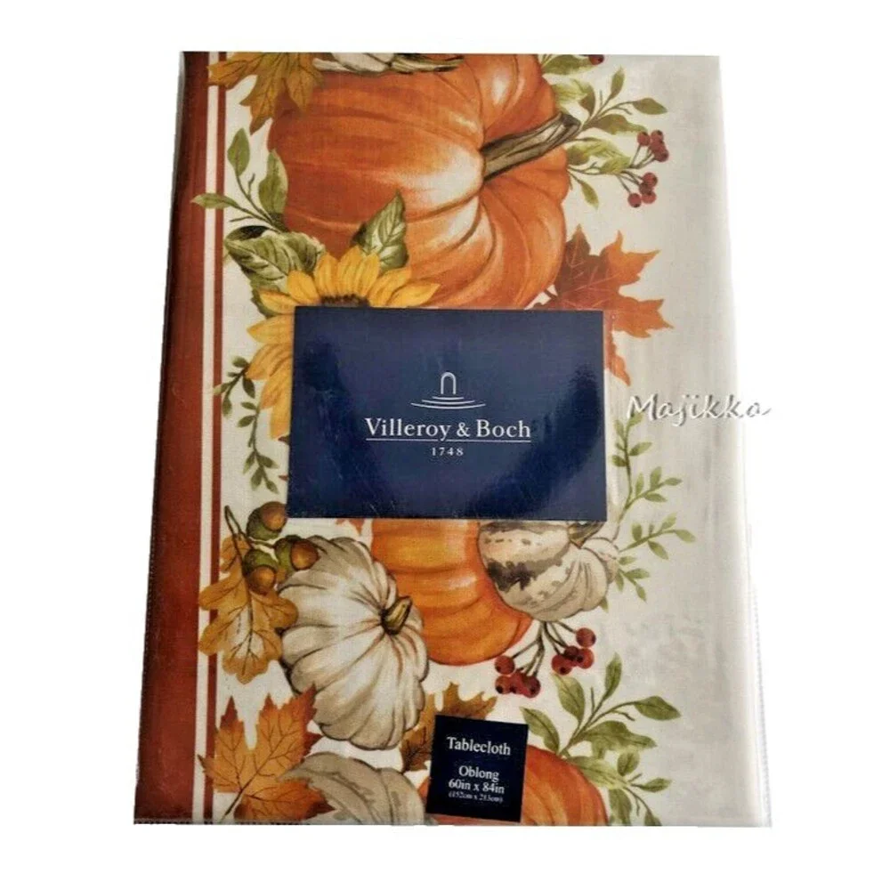 Villeroy & Boch Thanksgiving Fall Tablecloth Pumpkin Splendor 60 x 84 Oblong